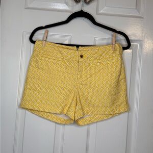 Banana Republic Yellow Patterned Women's Shorts